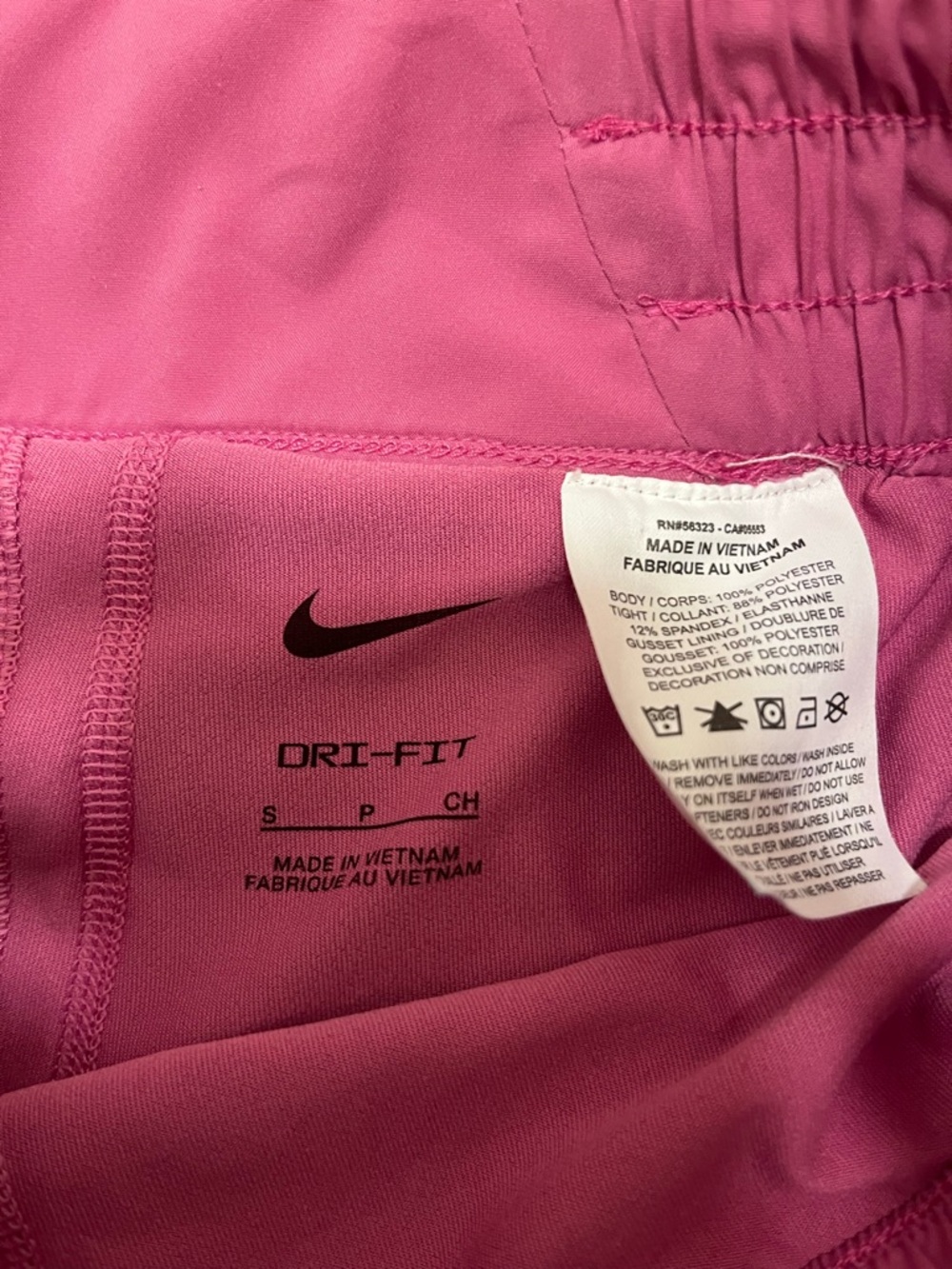 Nike Women's Pink One Dri-Fit Shorts - Picture 3 of 5